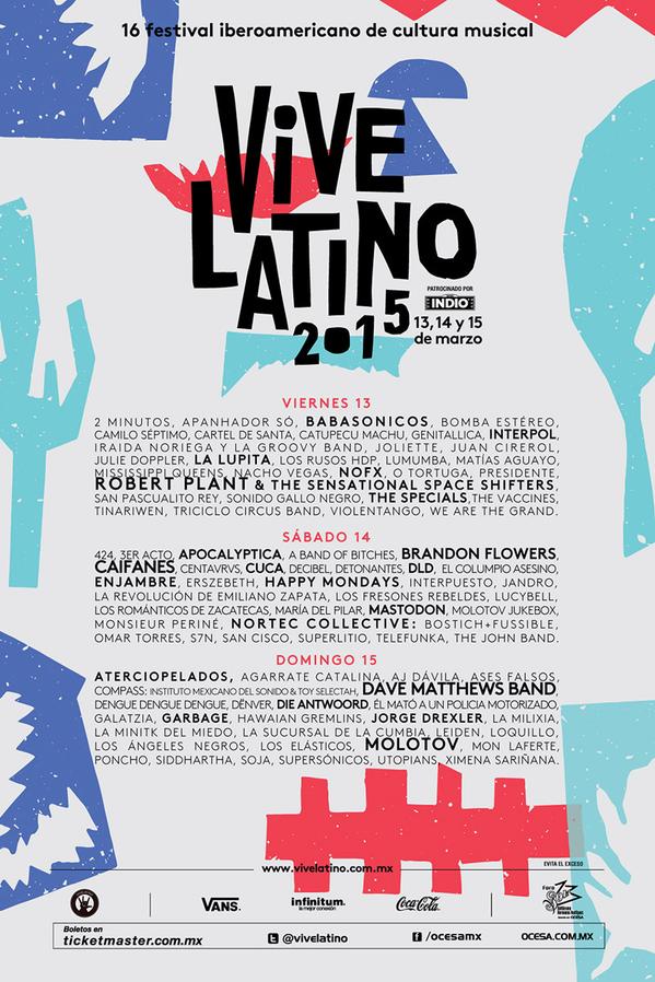 Mapa, horarios y nueva banda al Vive Latino, checa la información.
