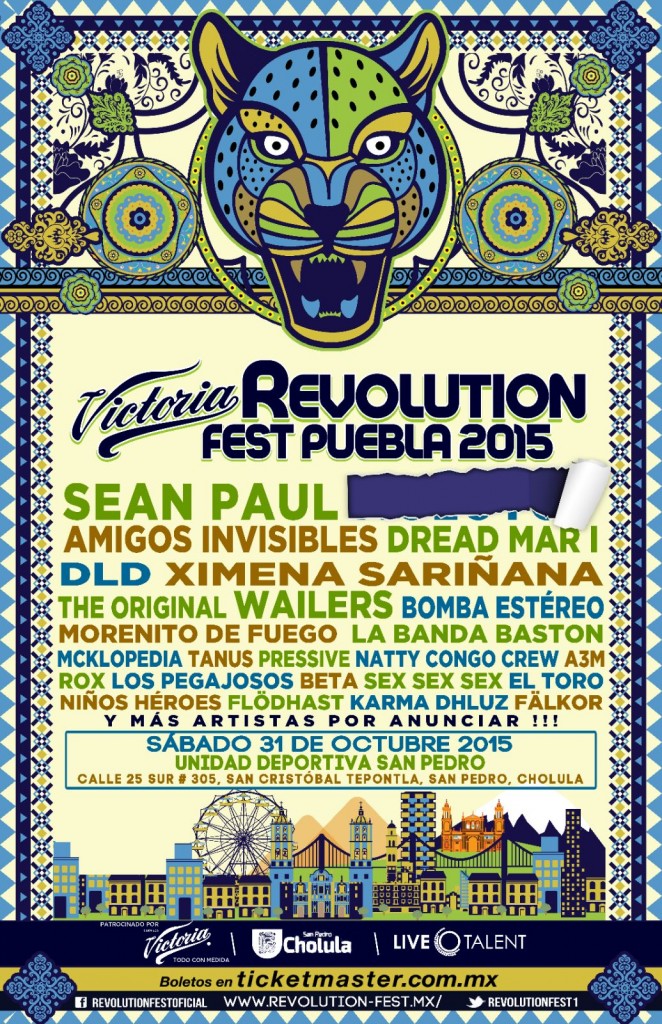 Revolution Fest Puebla Octubre 2015 Cartel