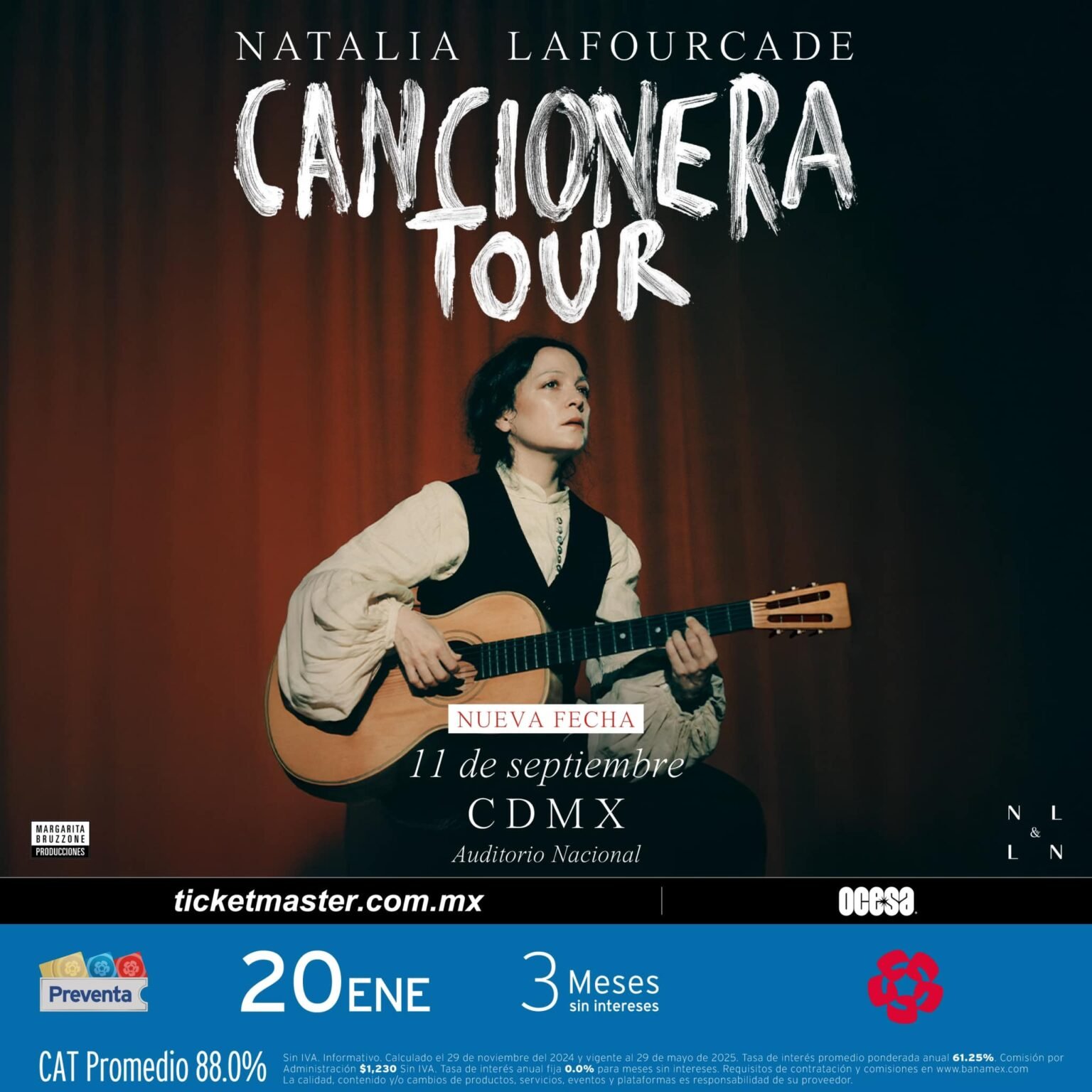 Natalia Lafourcade se presentará en el Auditorio Nacional 