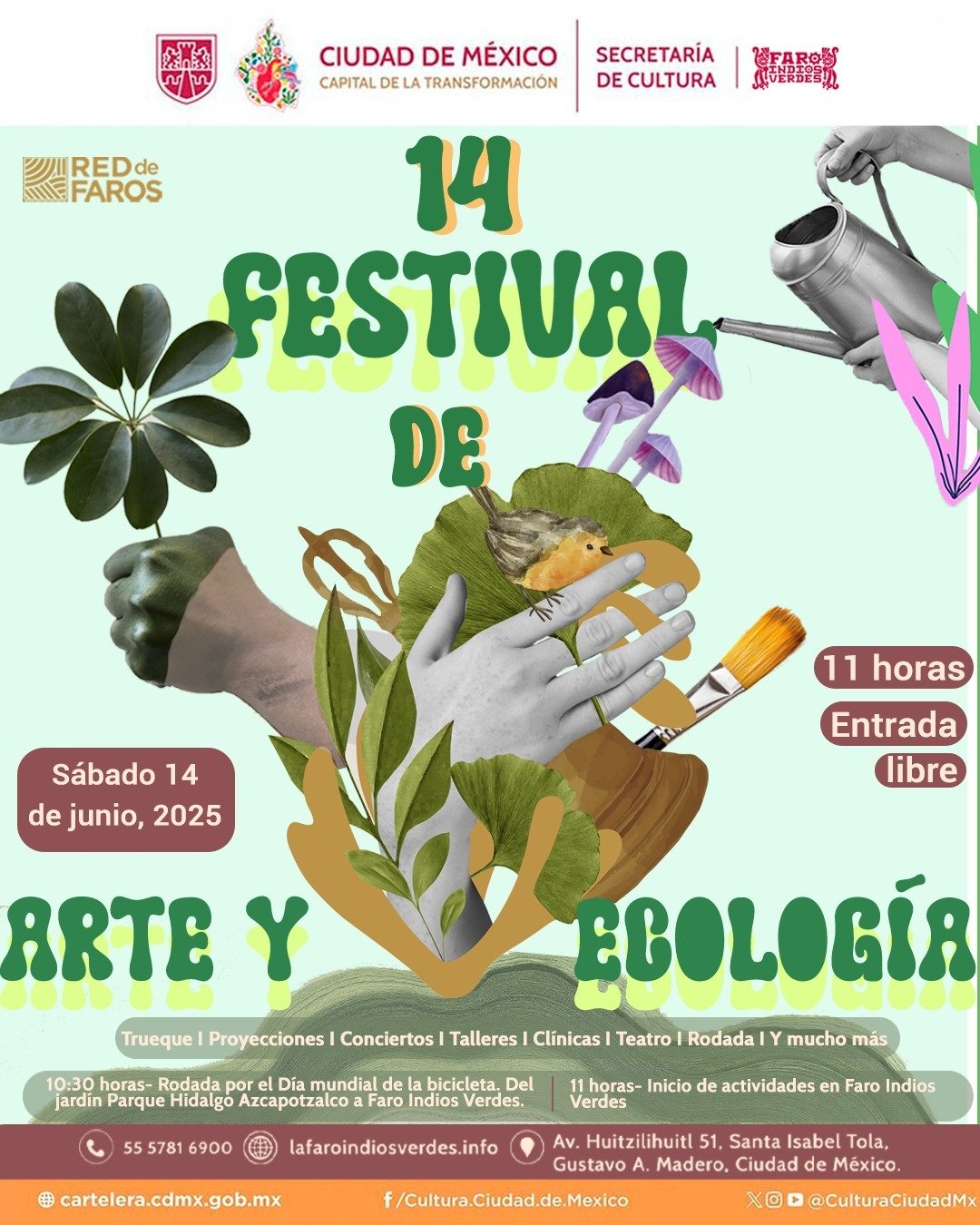 ¡Arte, conciencia y bicis! La FARO Indios Verdes celebra el 14° Festival de Arte y Ecología con actividades para toda la familia