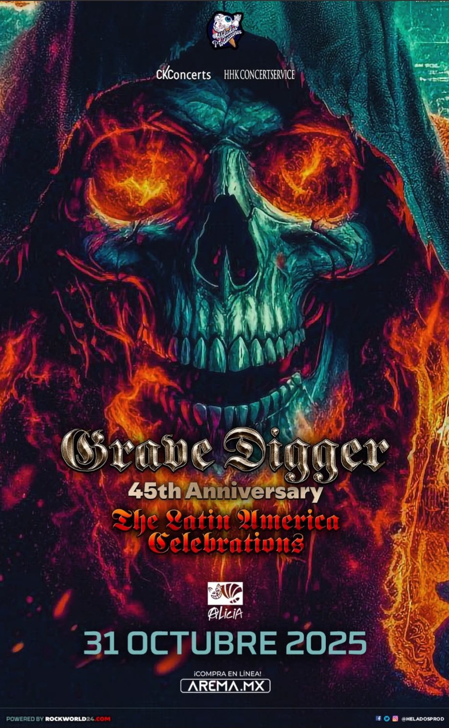 Grave Digger regresa a México: 40 años de heavy metal en una noche de Halloween