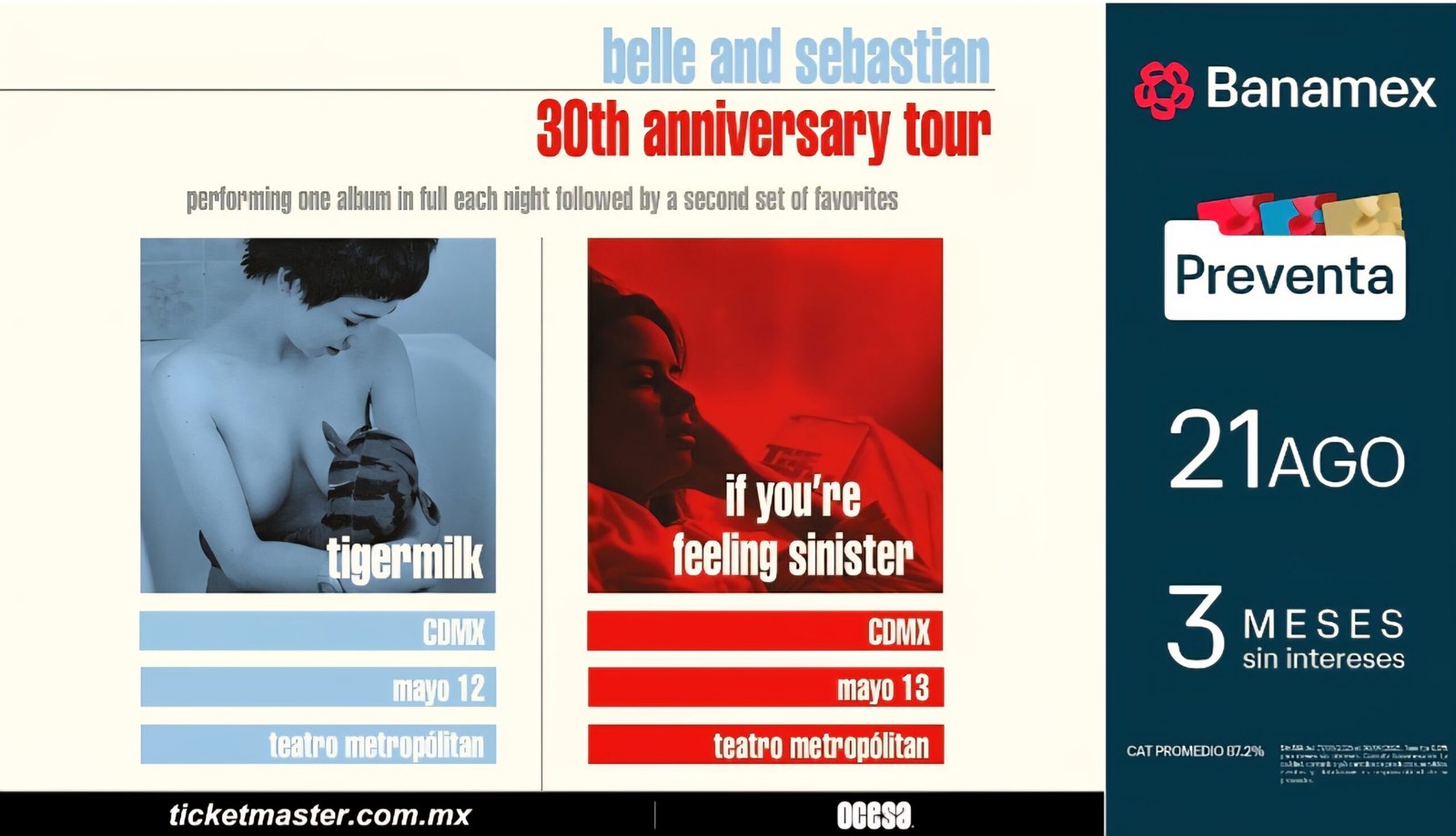 Belle and Sebastian regresa a México con dos noches históricas en el Teatro Metropólitan
