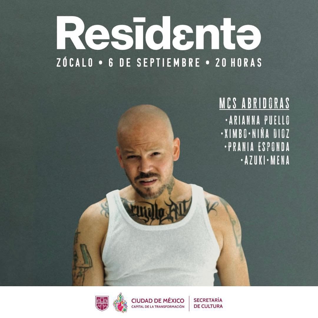 Residente encenderá el Zócalo de la CDMX con su lírica y ritmos