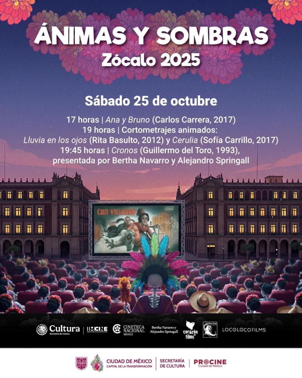 El Zócalo se llena de cine, amor y memoria con “Ánimas y Sombras 2025”